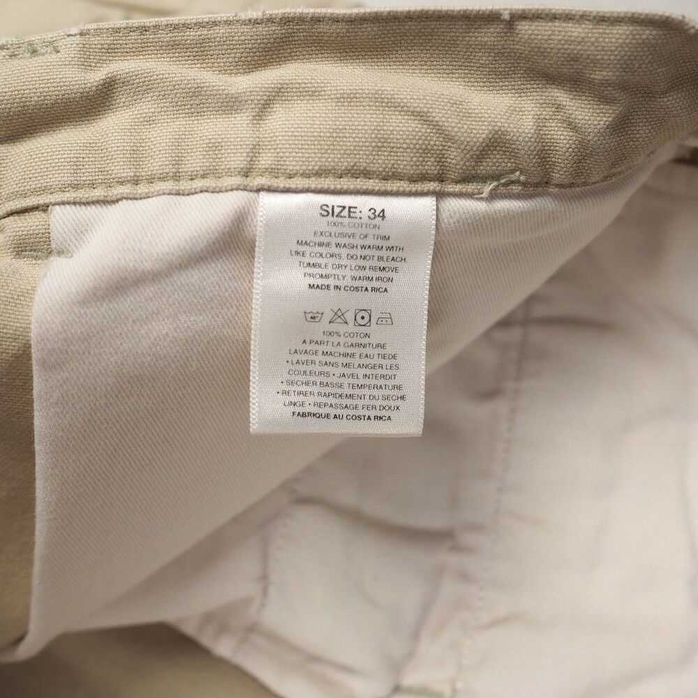Vintage Patagonia Long Stand Up Shorts Men 34 Beige 8" Inseam Double-Fabric Seat - Picture 9 of 13